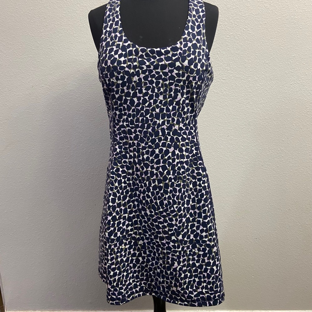 Sweaty Betty Women's 14 Leopard Print Racerback Athletic Dress Built in‎ Shorts
